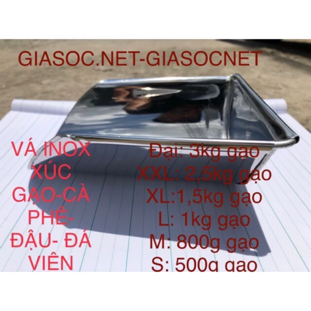 VÁ XÚC GẠO ĐẬU INOX